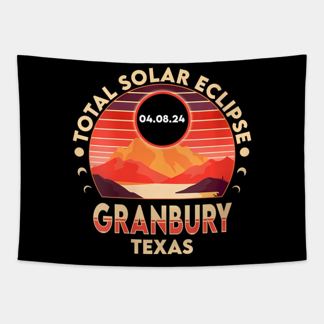 Wos Granbury Texas Eclipse 2024 Total Solar Eclipse Tapestry by klei-nhanss