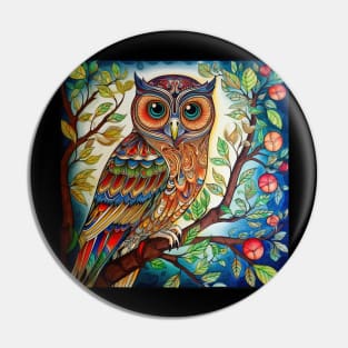 Owl drawing Pin