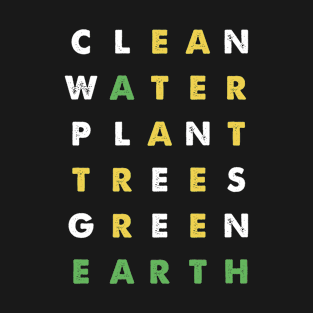 Earth Day Word Game Puzzle Earthday T-Shirt