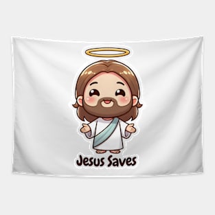 Jesus Saves, Gifts with Christian quotes Tapestry