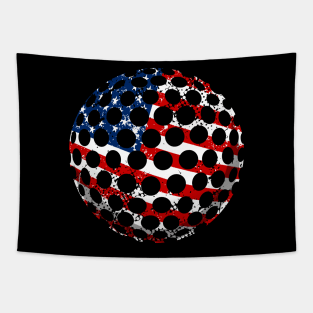 Golf American Flag 4Th Of July Tapestry