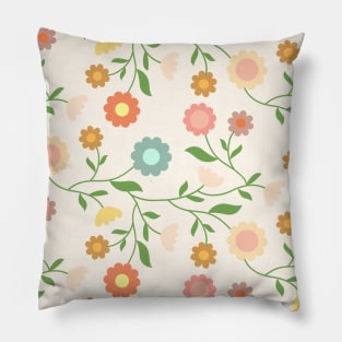 Pretty Floral Ivory Pillow