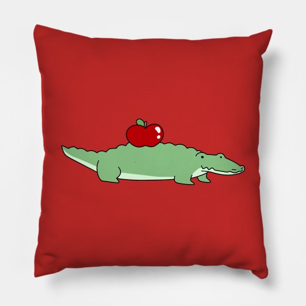 Apple Crocodile Pillow by saradaboru