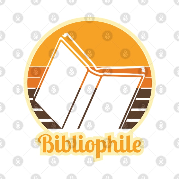 Retro Bibliophile Design Brown and Orange by RedRubi