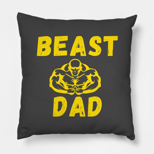 Beast Dad Pillow by Being Famous