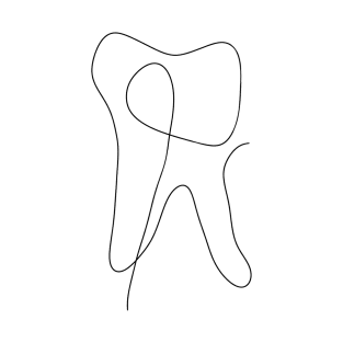 Tooth line art. T-Shirt