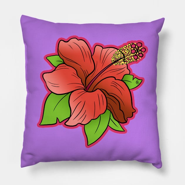Hibiscus Pillow by aliyahart