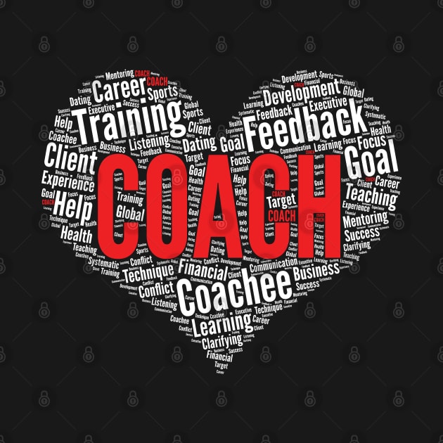 Coach Heart Shape Word Cloud Design Coaching design by theodoros20