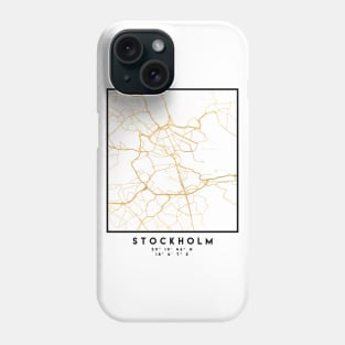 STOCKHOLM SWEDEN CITY STREET MAP ART Phone Case