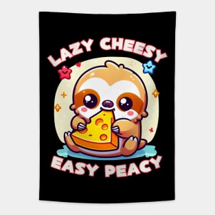 Lazy cheesy easy peacy cheese lover Tapestry