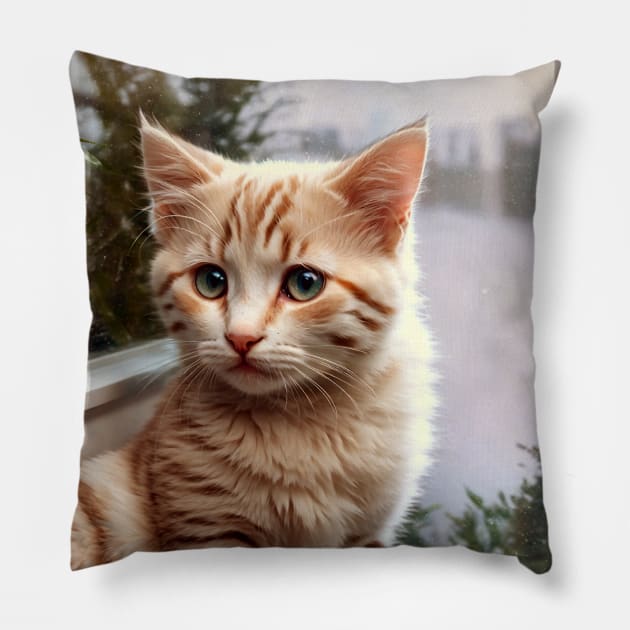 Beautiful Cats Cute Kittens Pillow by PlanetMonkey