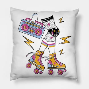 Retro Rollers Groove Vibes Pillow