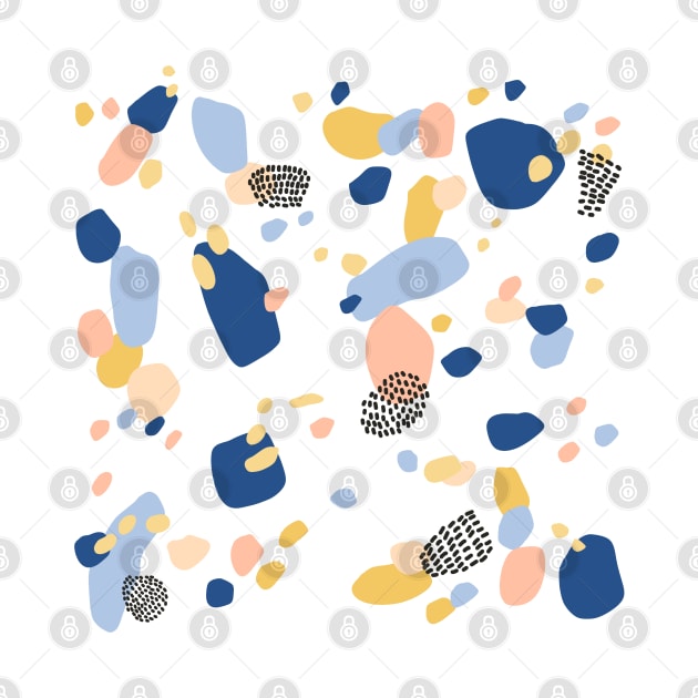 Modern Terrazzo Pattern | Classic Blue by thewhimsicalrepose