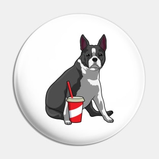 Boston Terrier with Drink Pin