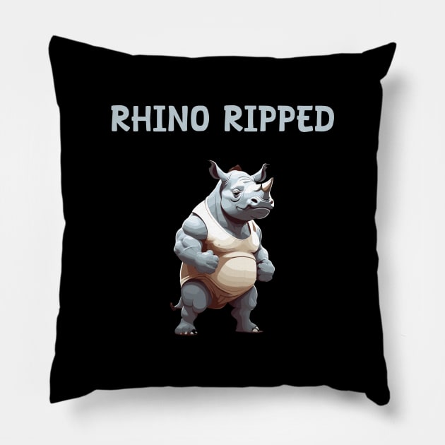 Ripped workout Pillow by Patterns-Hub