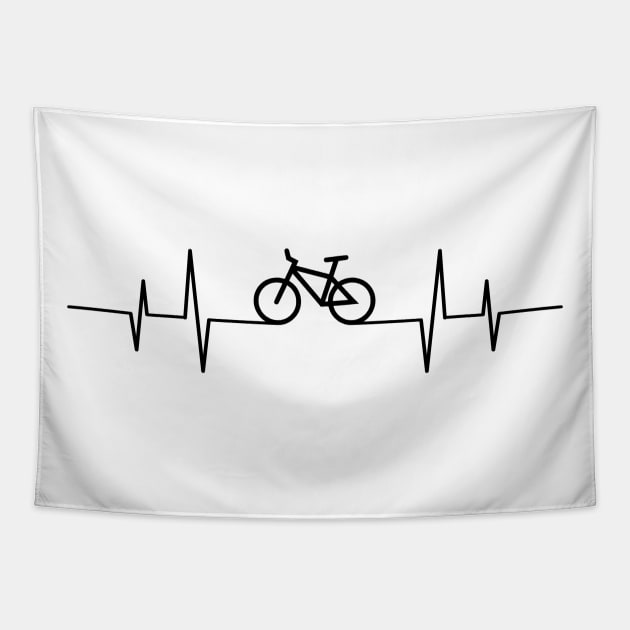'Biker Heartbeat Pulse' Awesome Bike Gift Tapestry by ourwackyhome