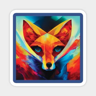 Fox Art in Bold Colours Magnet