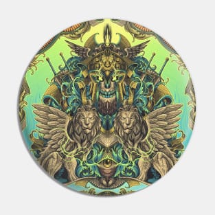 Tamer Lion Surrealism Artwork Pin