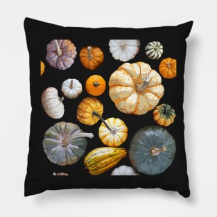 Pumpkin Tile 1 (Dark Green) Pillow