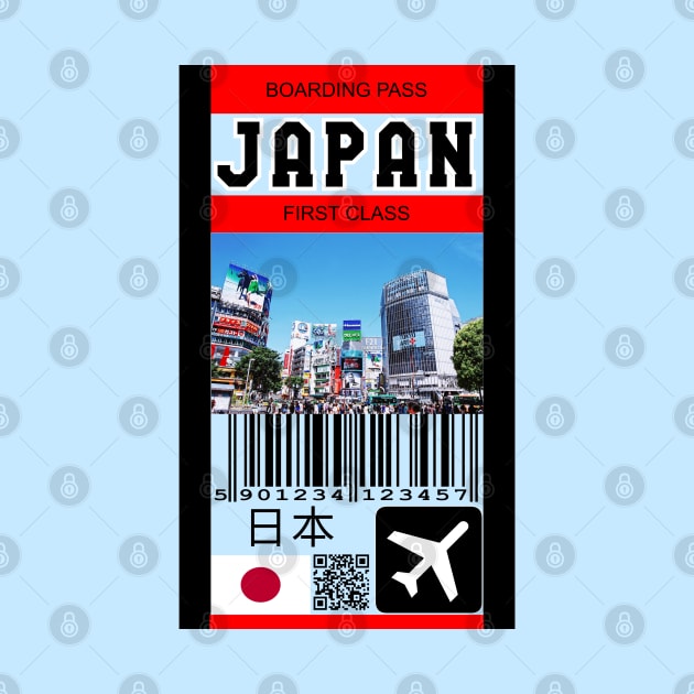 Japan fist class boarding pass by Travellers