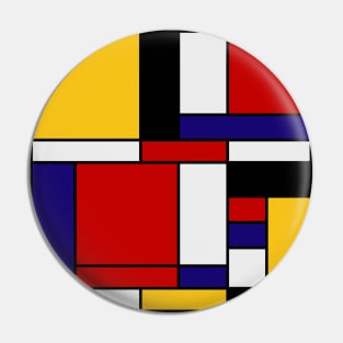 Mondrian De Stijl Pin