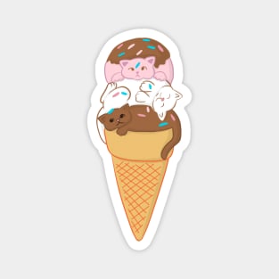 Meowcream - Cat Icecream Magnet