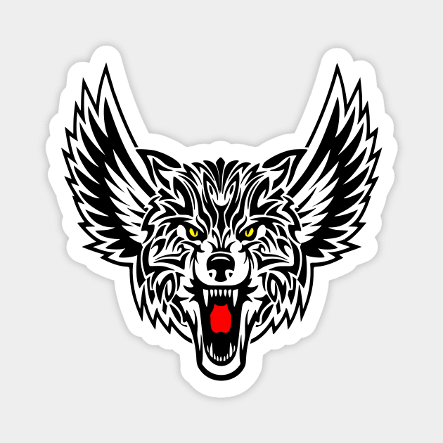 New Airwolf Tribal Logo Design Magnet by artdesignmerch