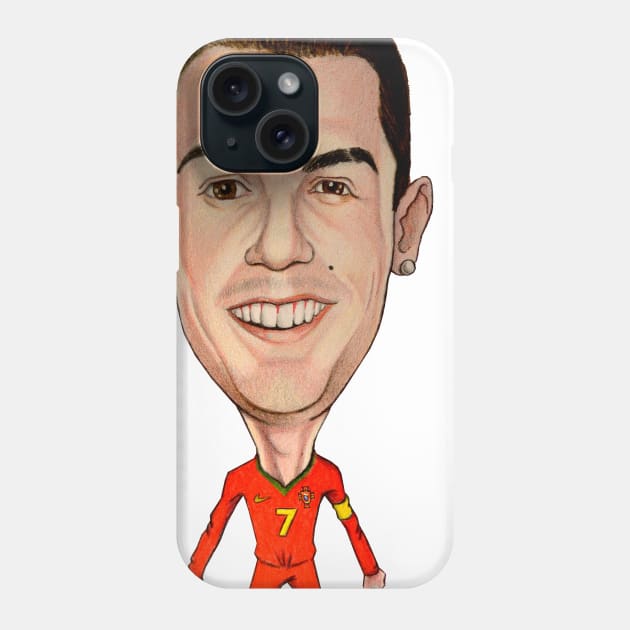 Ronaldo Caricature Phone Case by tabslabred