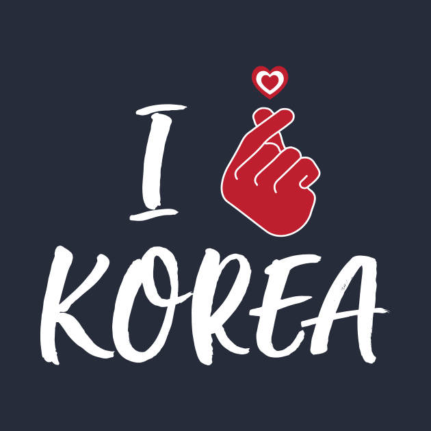 I Love Korea ( White Color Font ) by Sassify