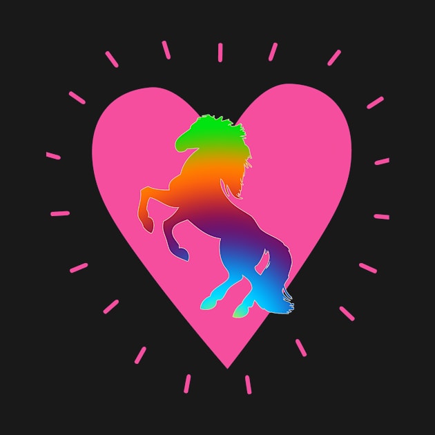 Pink Heart Horse by letnothingstopyou