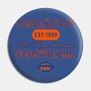 Denver Football Vintage Style Pin