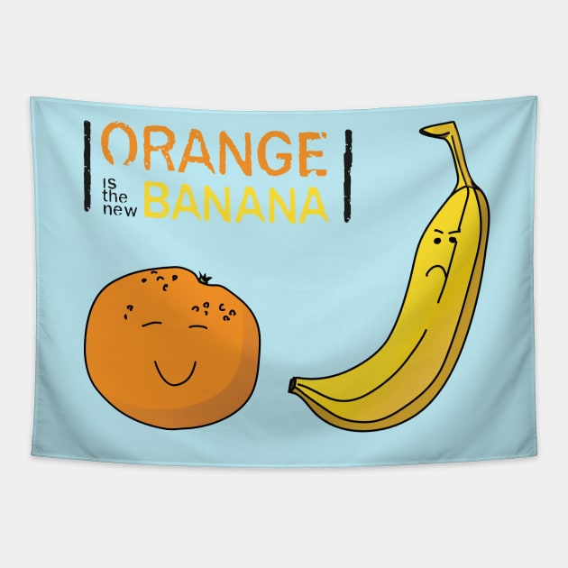 Orange is the New Banana Tapestry by ThinkingSimple