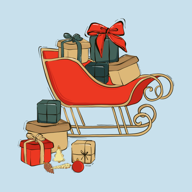 Christmas sleigh gifts by Milatoo