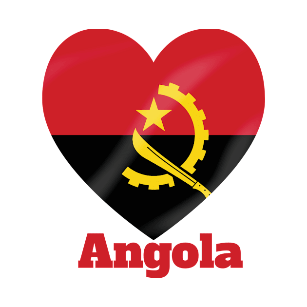 Angola Heart Flag by Queen 1120