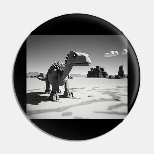 Pixelated T-Rex chrome Game no internet Pin