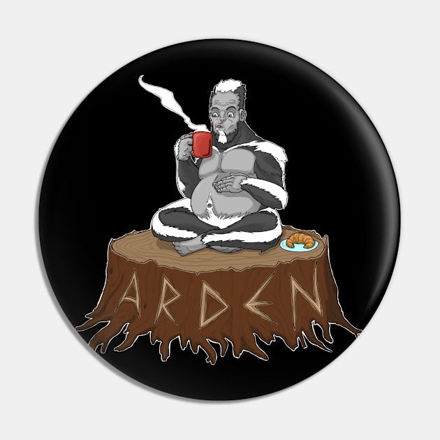 The Skunk Ape's Day (transparent) Pin by Arden Podcast