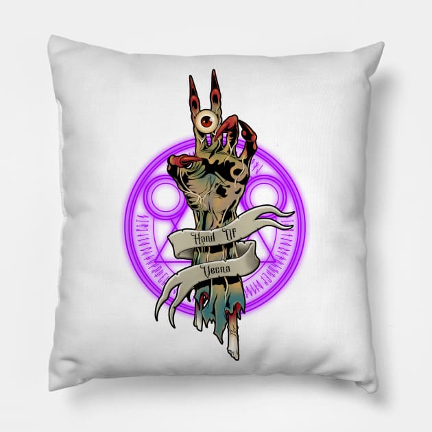 The Hand Of Vecna Pillow by GeneralNonsense