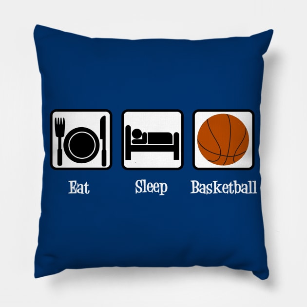 Eat Sleep Basketball Pillow by epiclovedesigns