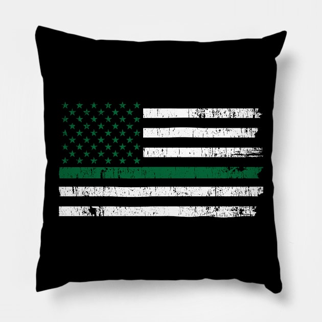 St Patricks Vintage Irish USA Flag T-Shirt Pillow by bbreidenbach