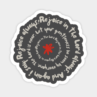 Rejoice in the Lord Always - Christian Inspiration Magnet