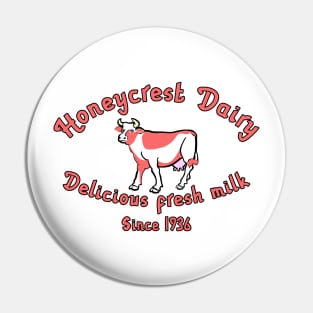 Vintage dairy cow milk advert distressed Pin