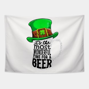 It_s The Most Wonderful Time For A Beer Hat St Patrick_s Day Tapestry