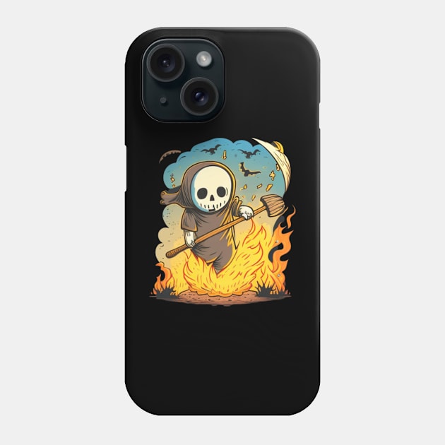 Death by fire Phone Case by Crazy skull