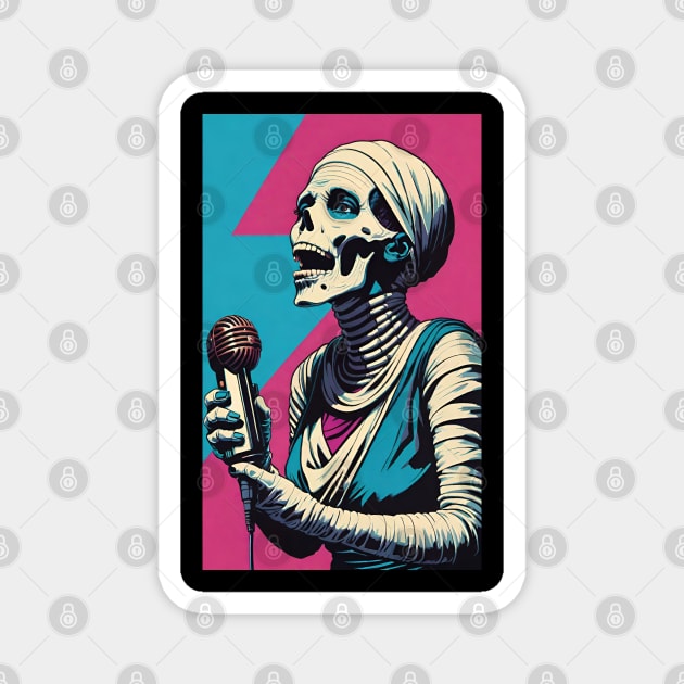 Retro Mummy Karaoke Magnet by Grave Digs