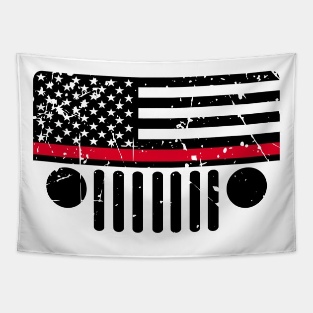 Firefighter Thin Red Line Big Tapestry Products