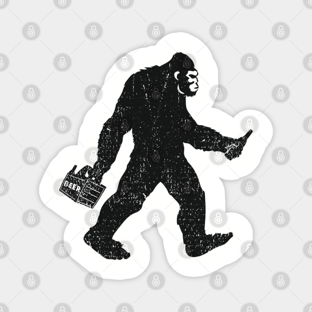 Bigfoot Beer Run Weekend Drinking Humor Magnet by Anticorporati