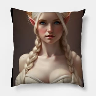 Beautiful Blonde Elf Pigtails Corset Pillow