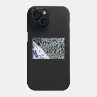 Ice floe on the river aerial view Phone Case