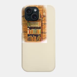 Log Cabin Bookcase Sketched Phone Case