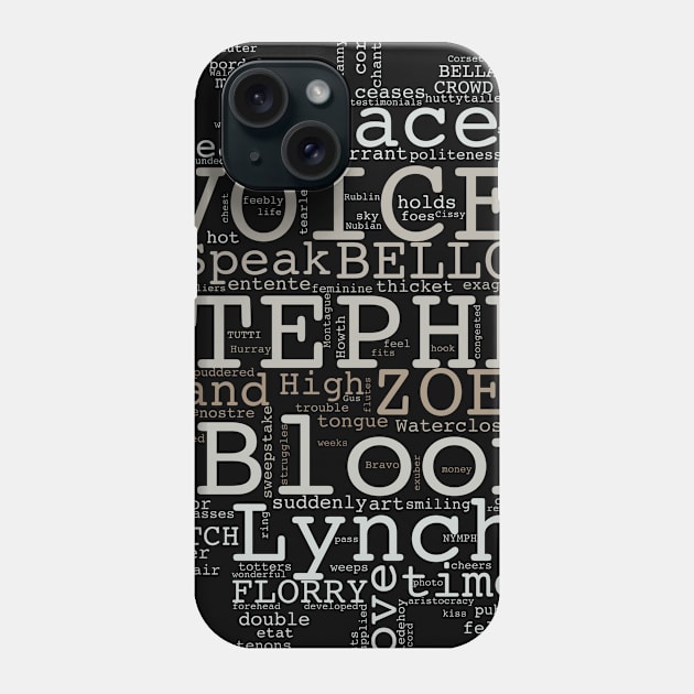 Ulysses Word Cloud (1) Phone Case by The Glass Pixel